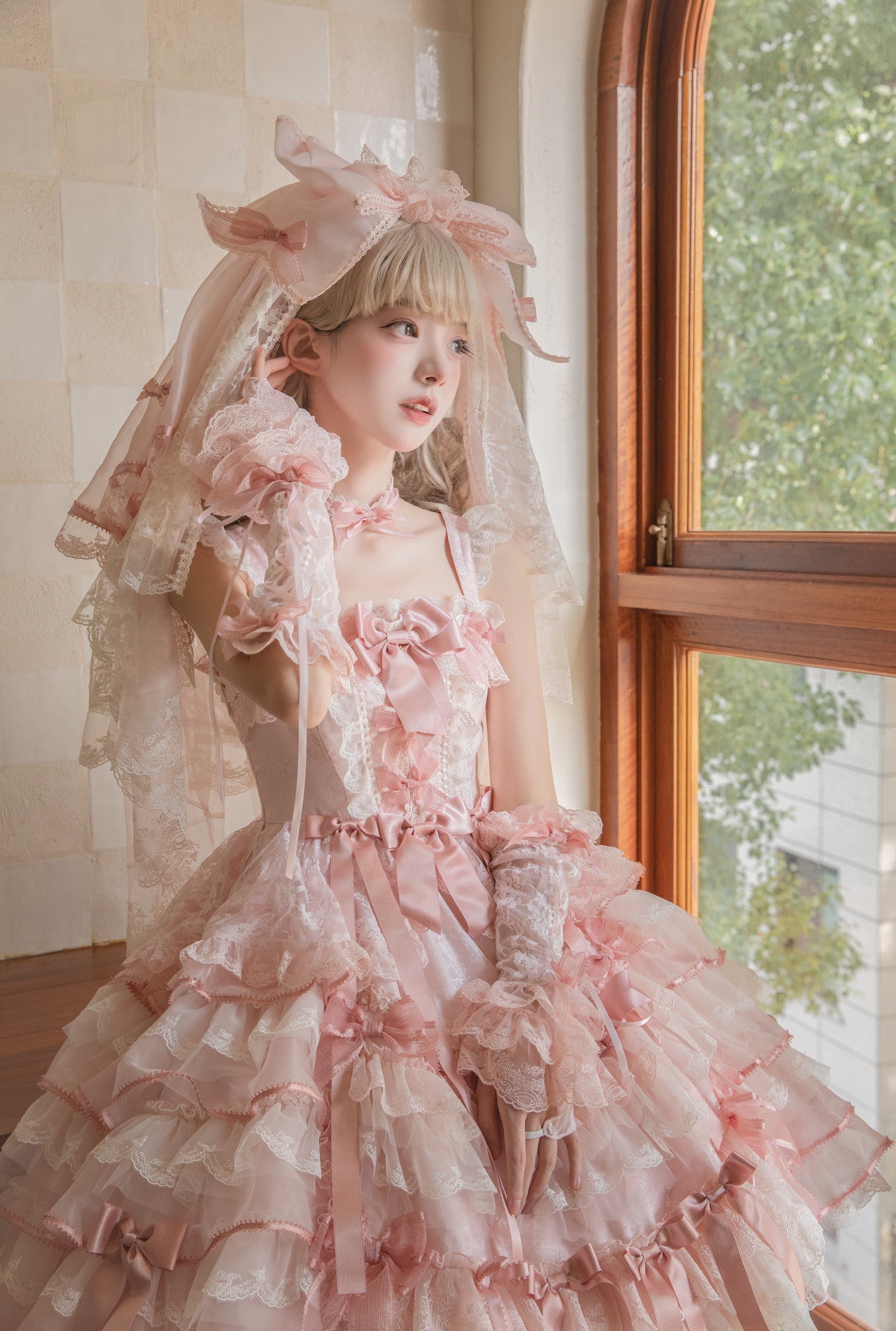 Centifolia Rose Jumper Skirt — Pink — image 1