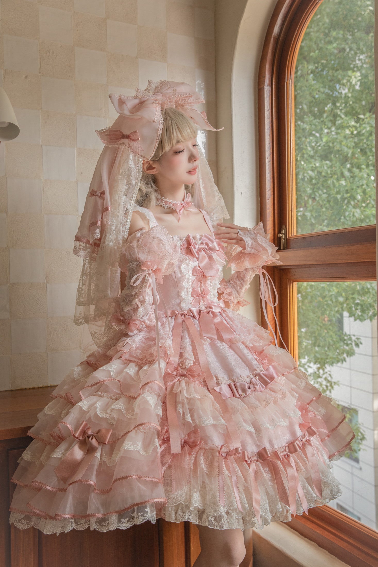 Centifolia Rose Jumper Skirt — Pink — image 5