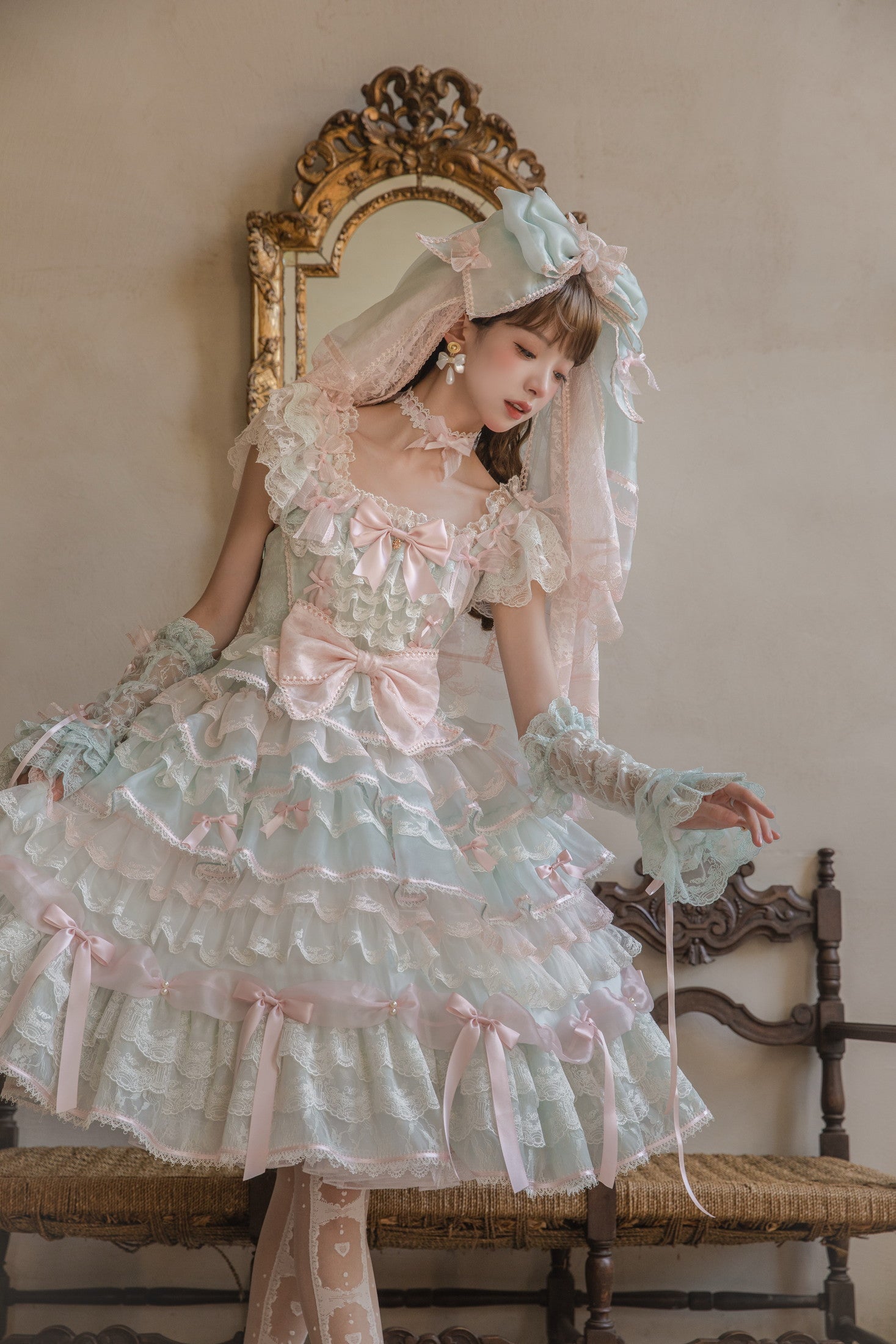 Centifolia Rose One Piece — Mint — image 4