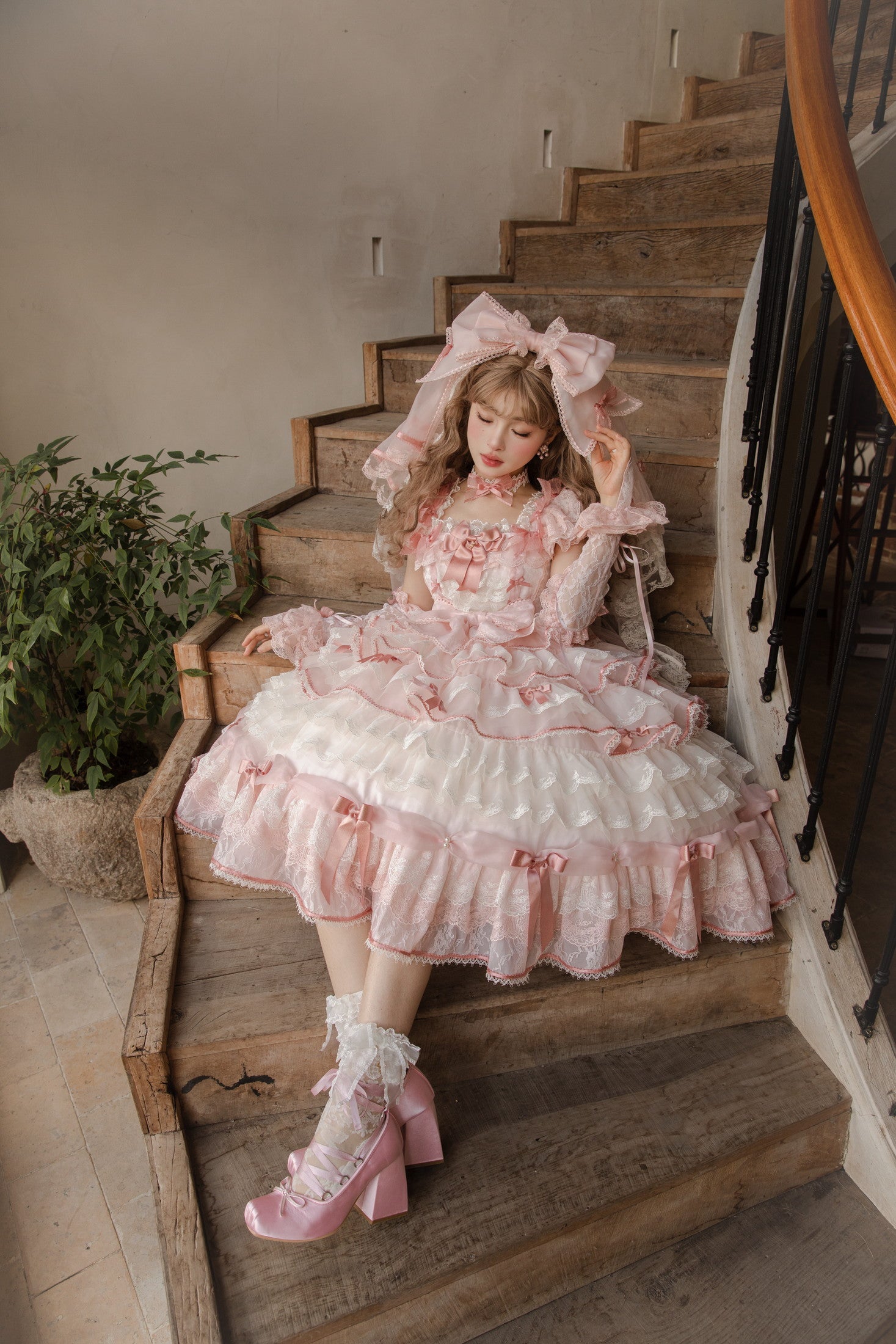 Centifolia Rose One Piece — Pink — image 7
