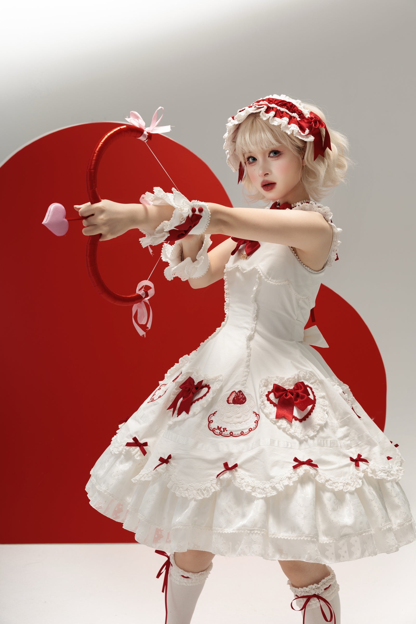 Cupcake Jumper Skirt — Red White — image 3