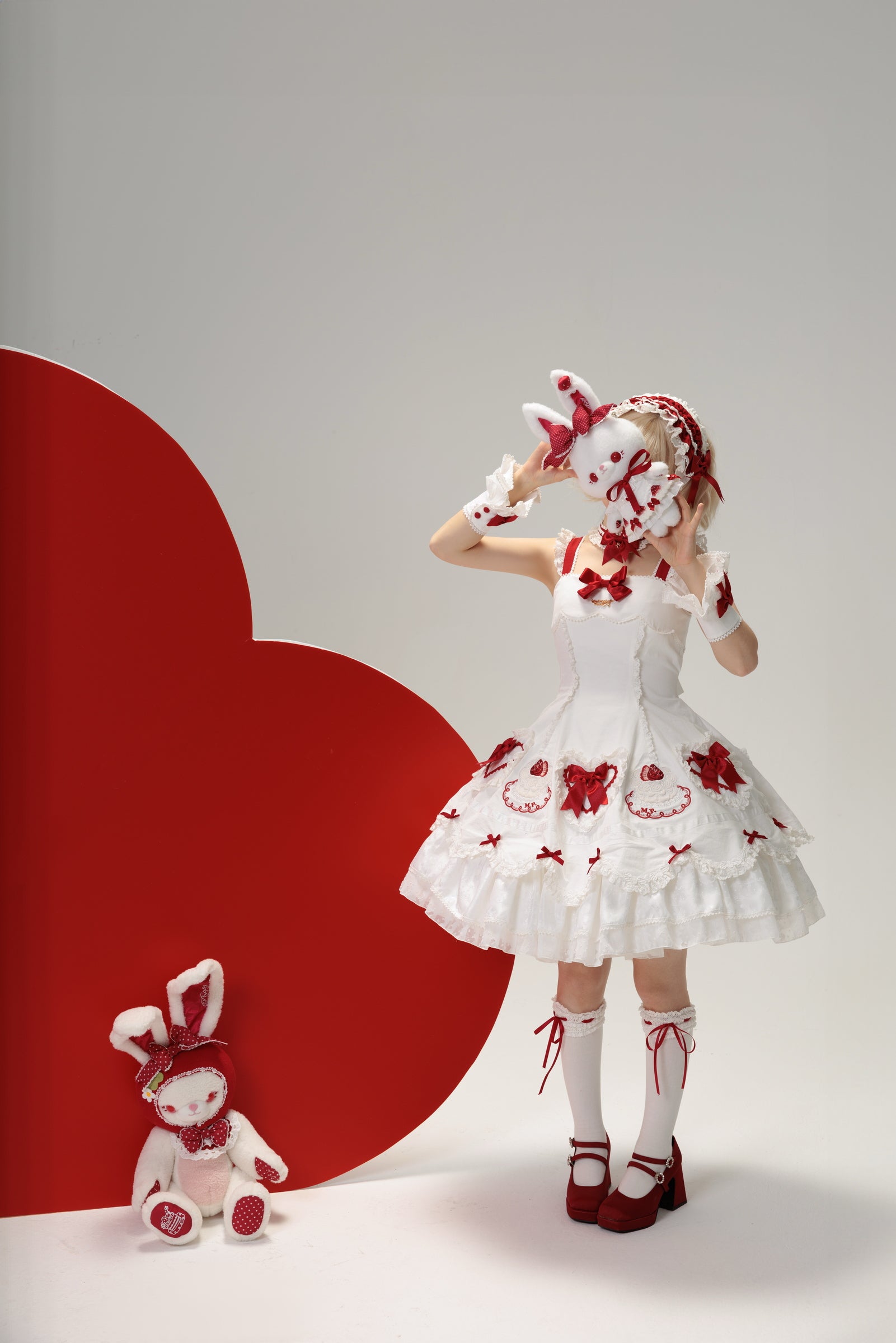 Cupcake Jumper Skirt — Red White — image 4