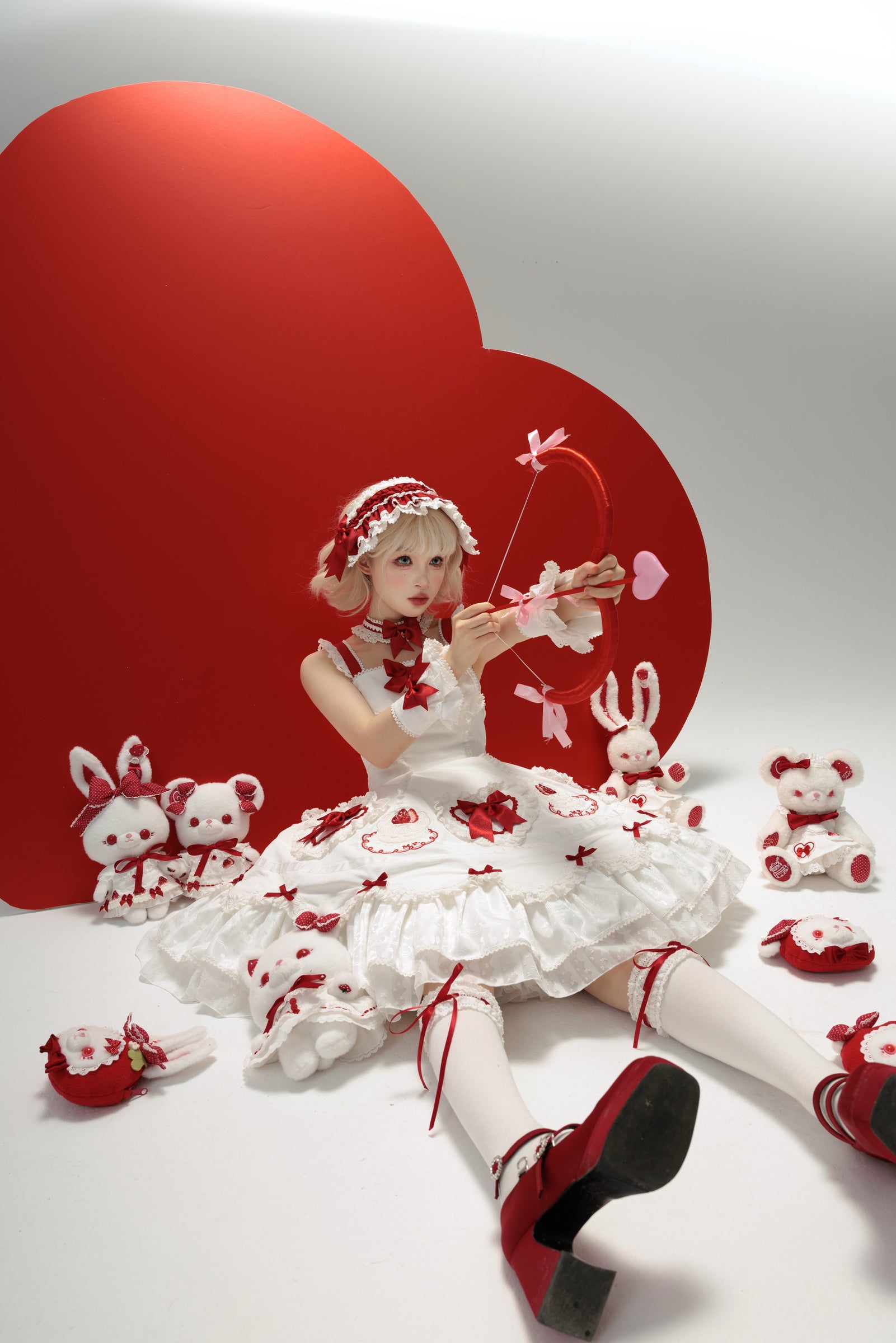 Cupcake Jumper Skirt — Red White — image 7
