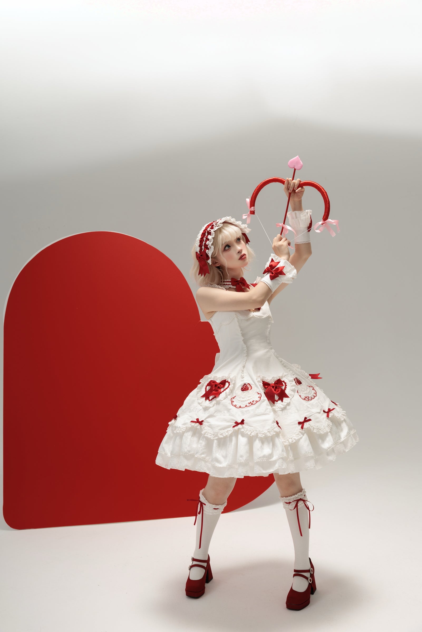 Cupcake Jumper Skirt — Red White — image 8