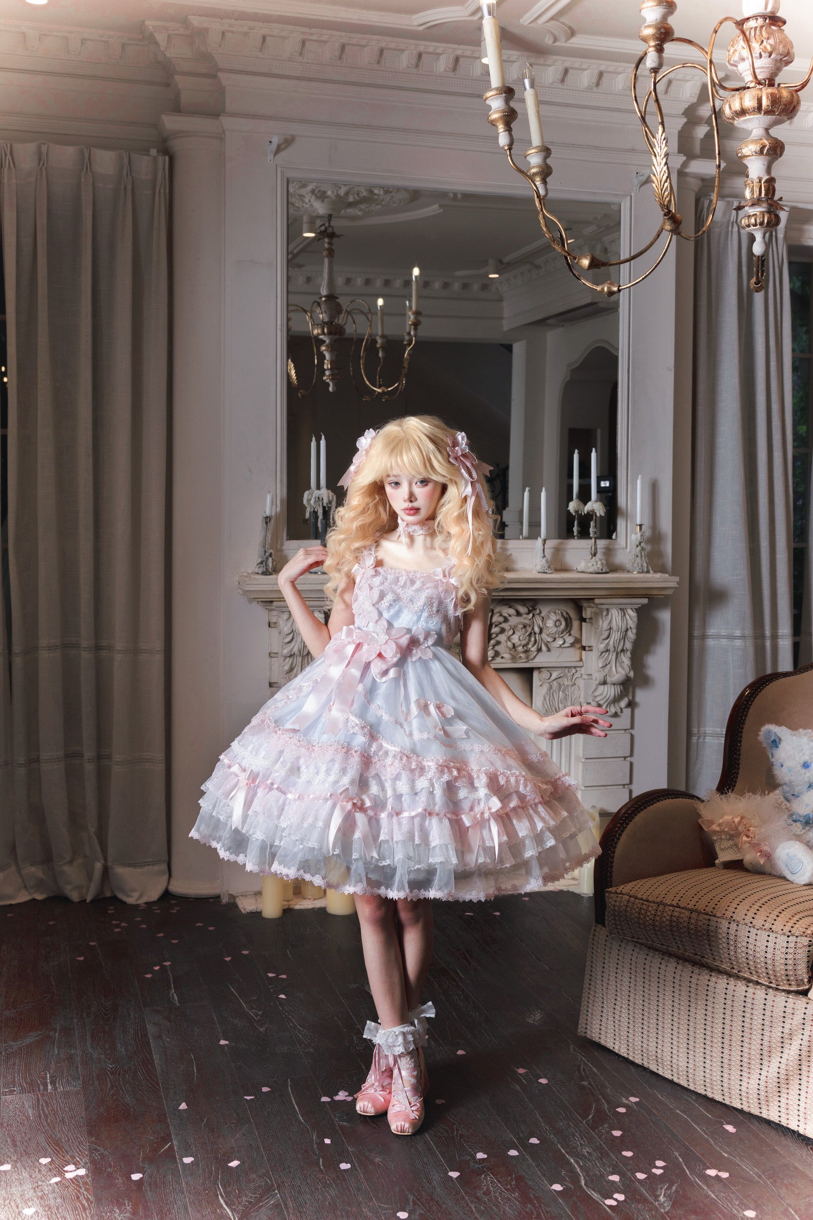 Sakura Confession Jumper Skirt — Blue — image 2