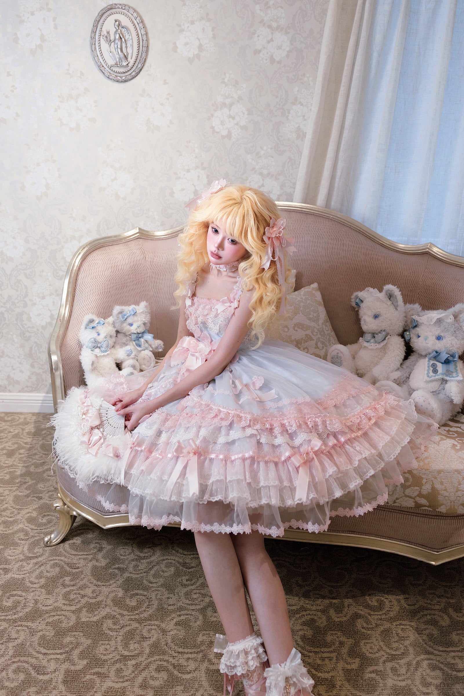 Sakura Confession Jumper Skirt — Blue — image 3