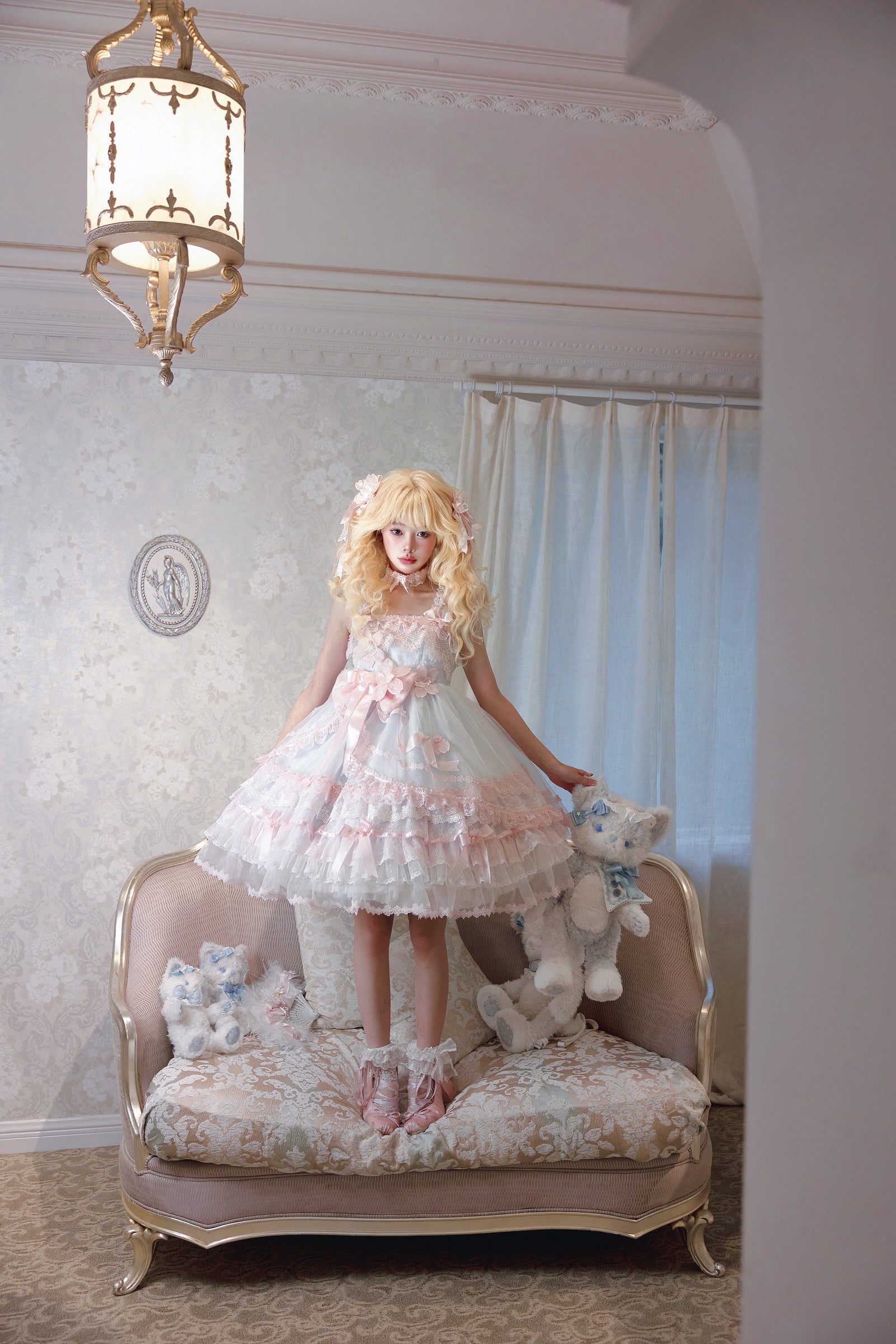 Sakura Confession Jumper Skirt — Blue — image 4