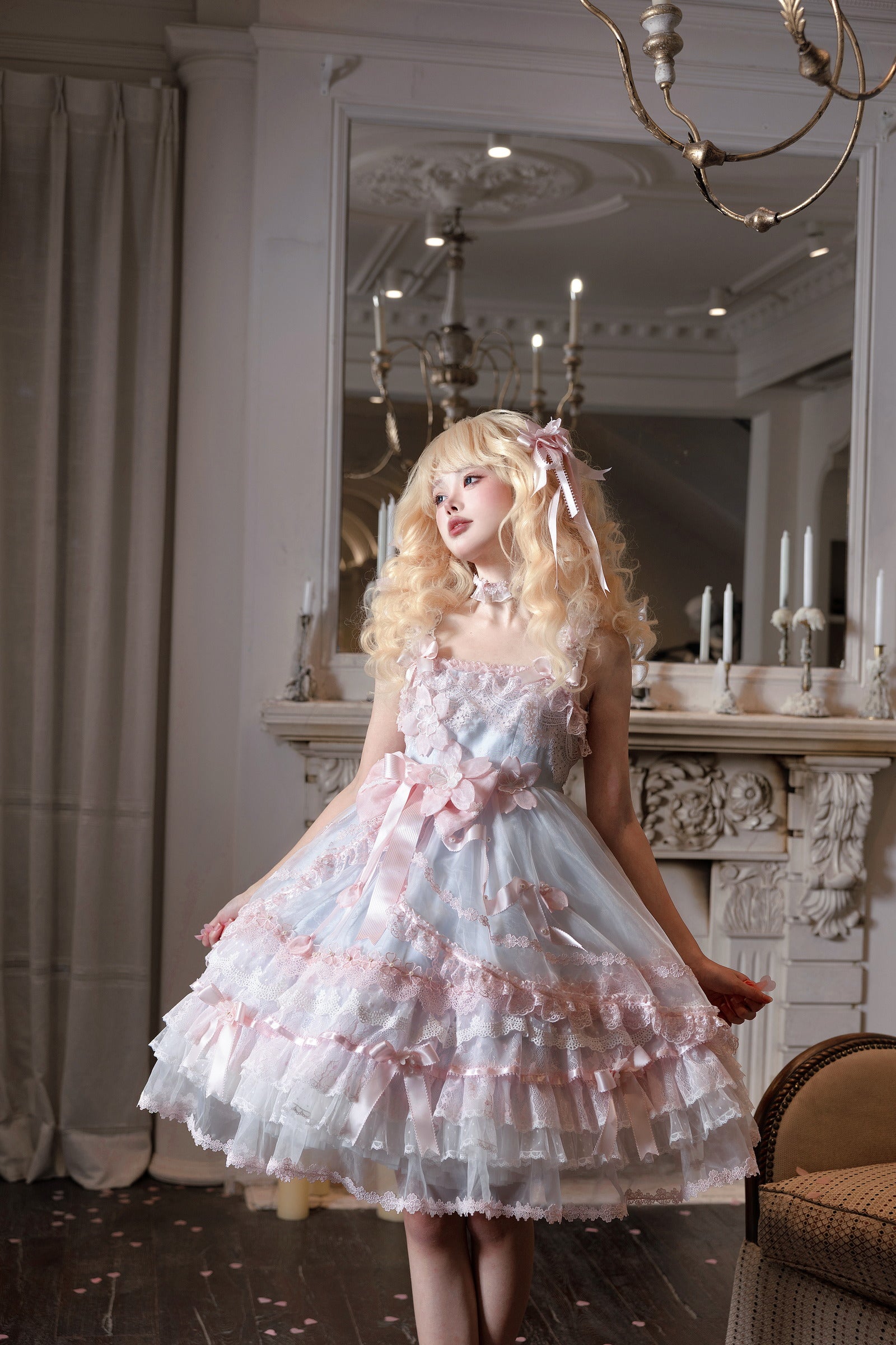 Sakura Confession Jumper Skirt — Blue — image 5