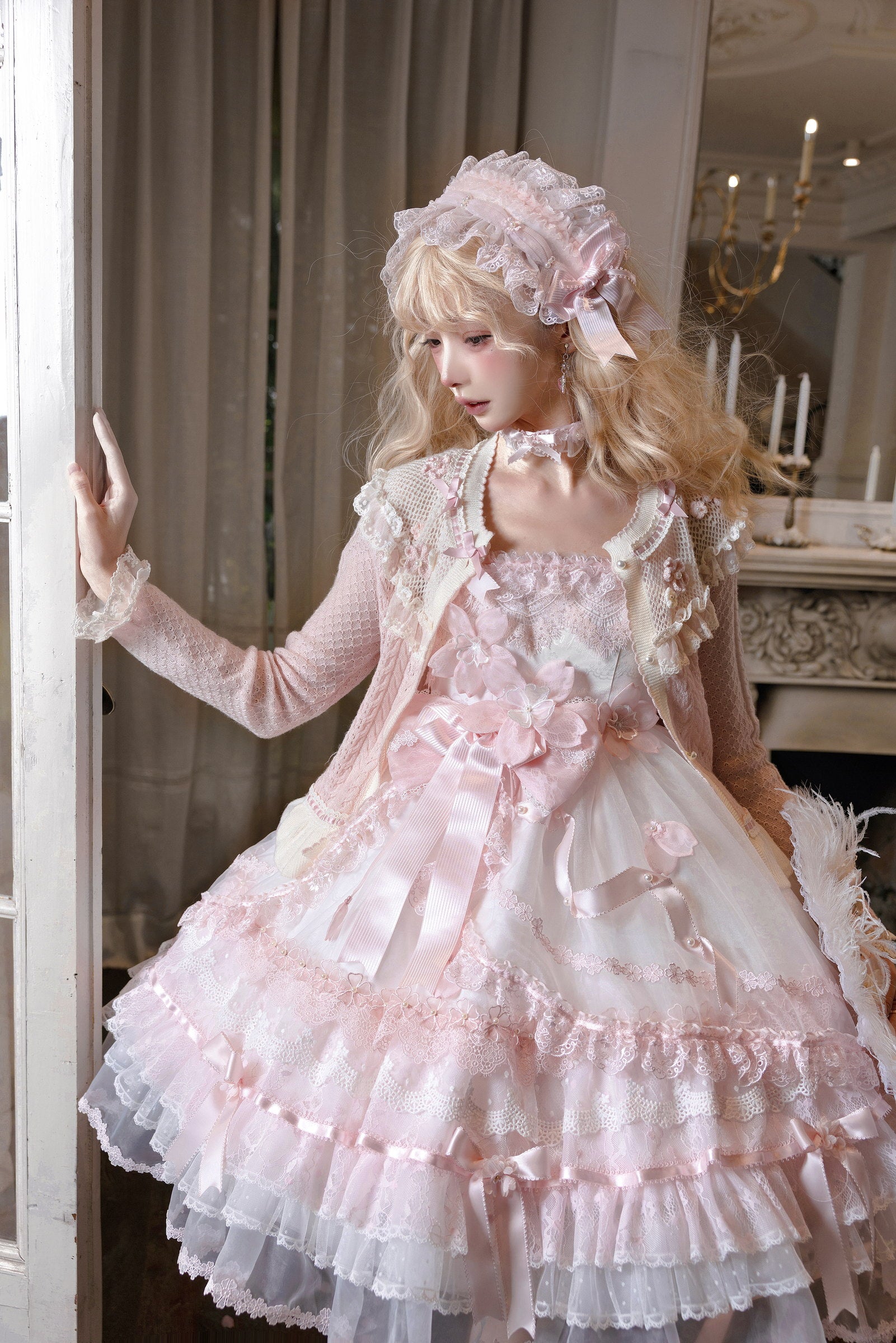 Sakura Confession Jumper Skirt — White Pink — image 6