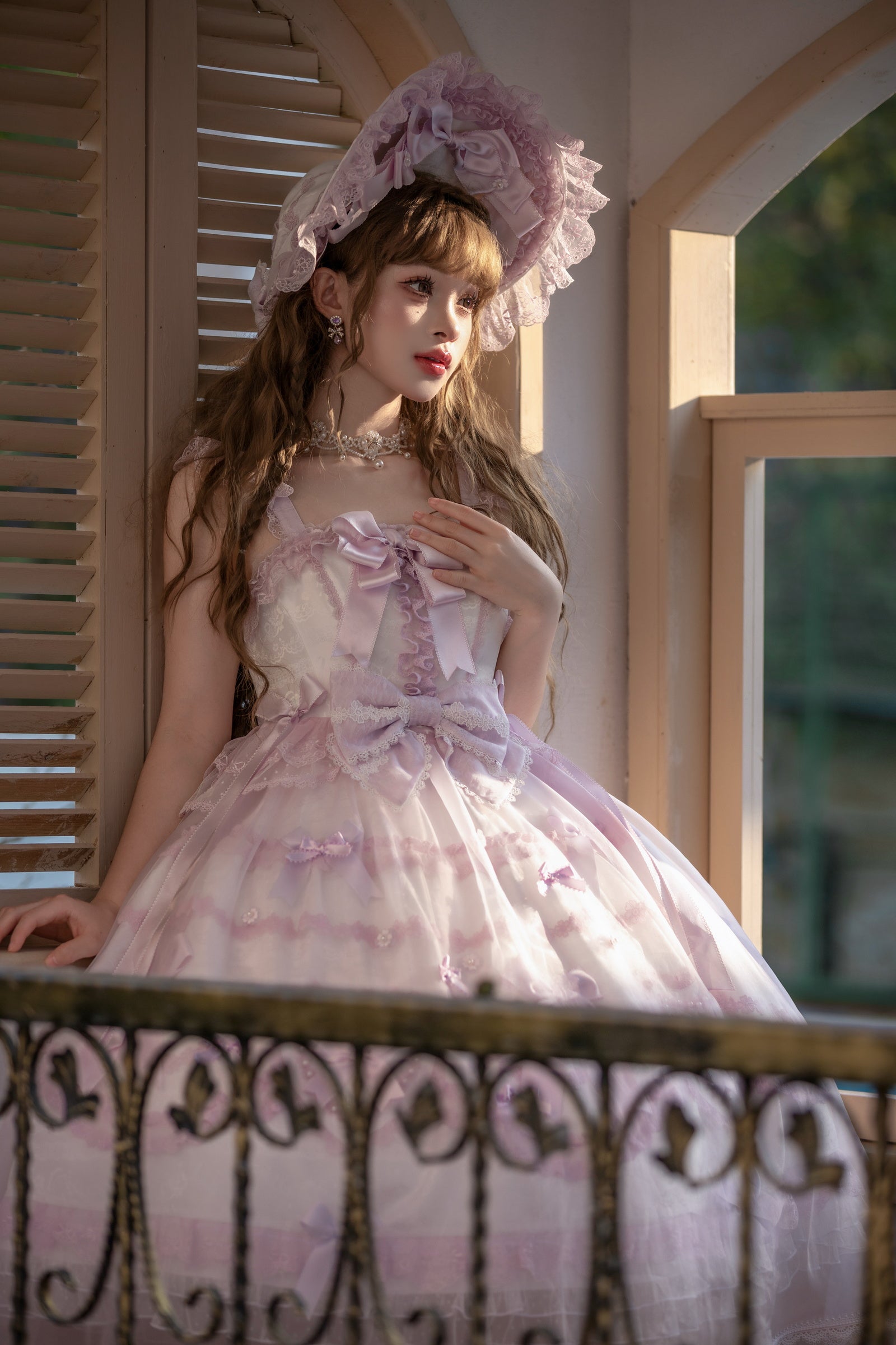 Sakura Confession Jumper Skirt — White Purple — image 4