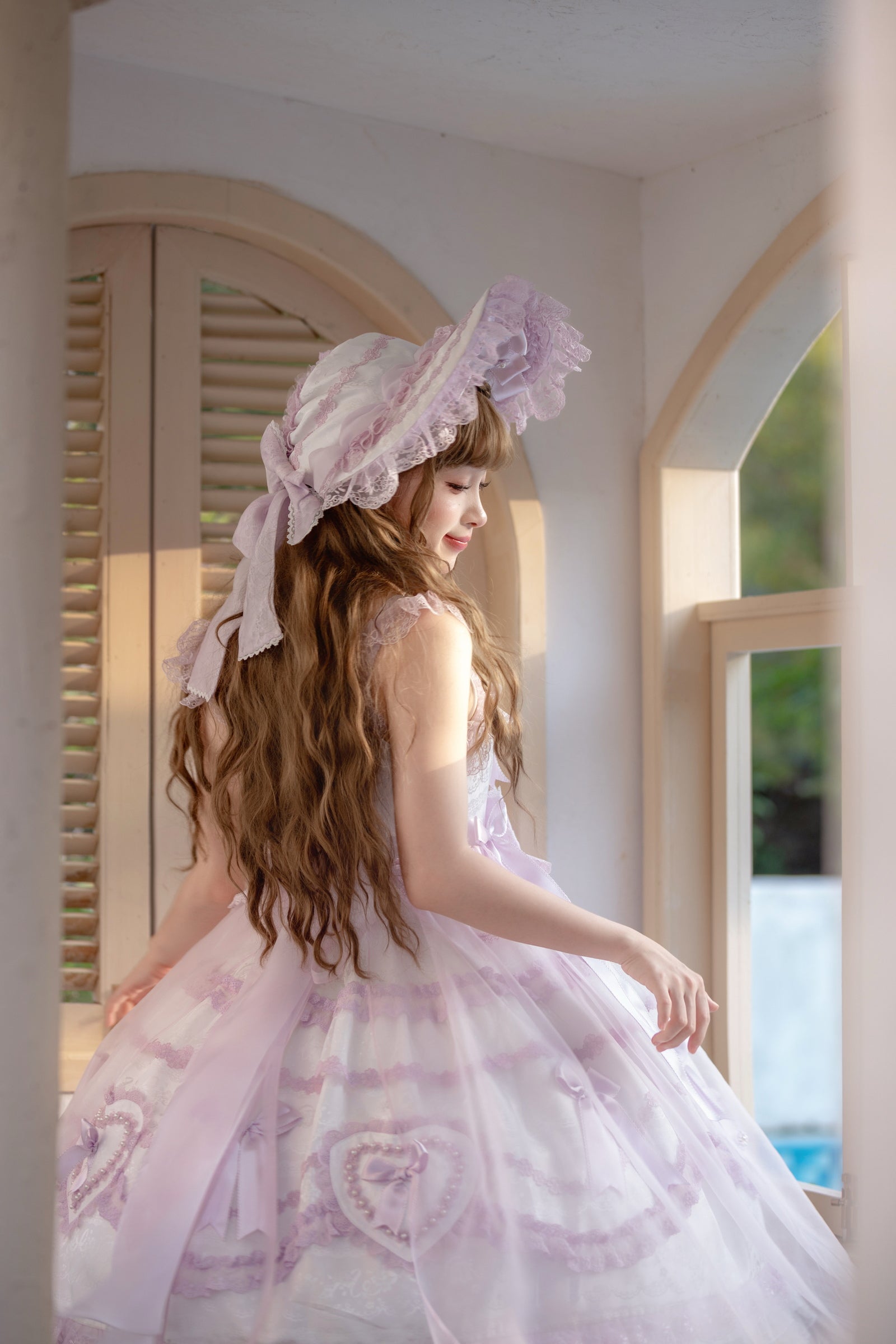 Sakura Confession Jumper Skirt — White Purple — image 6