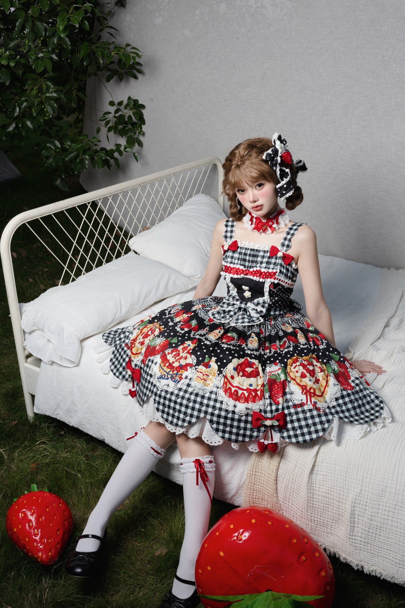 Strawberry Pictorial Jumper Skirt