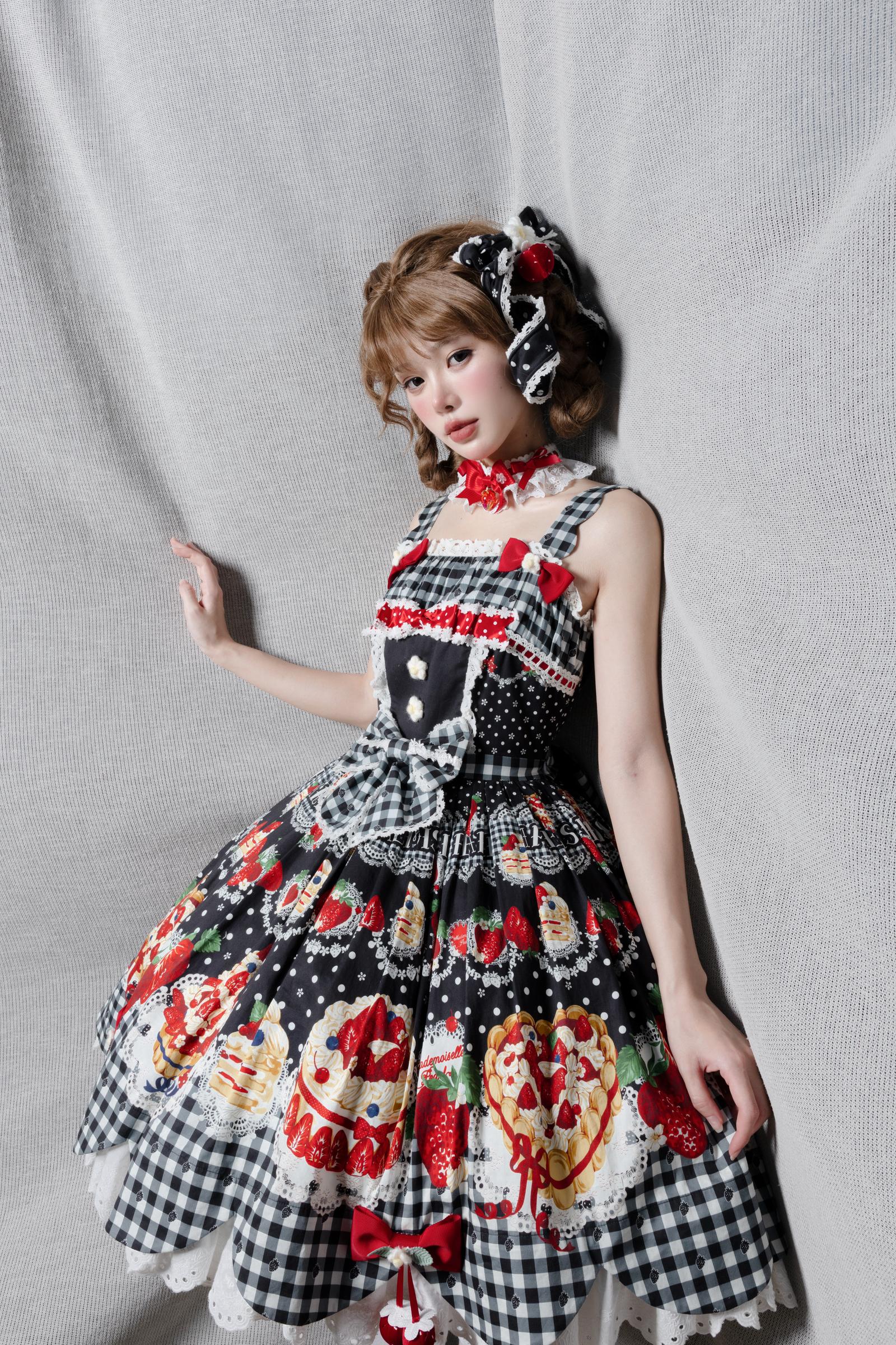 Strawberry Pictorial Jumper Skirt