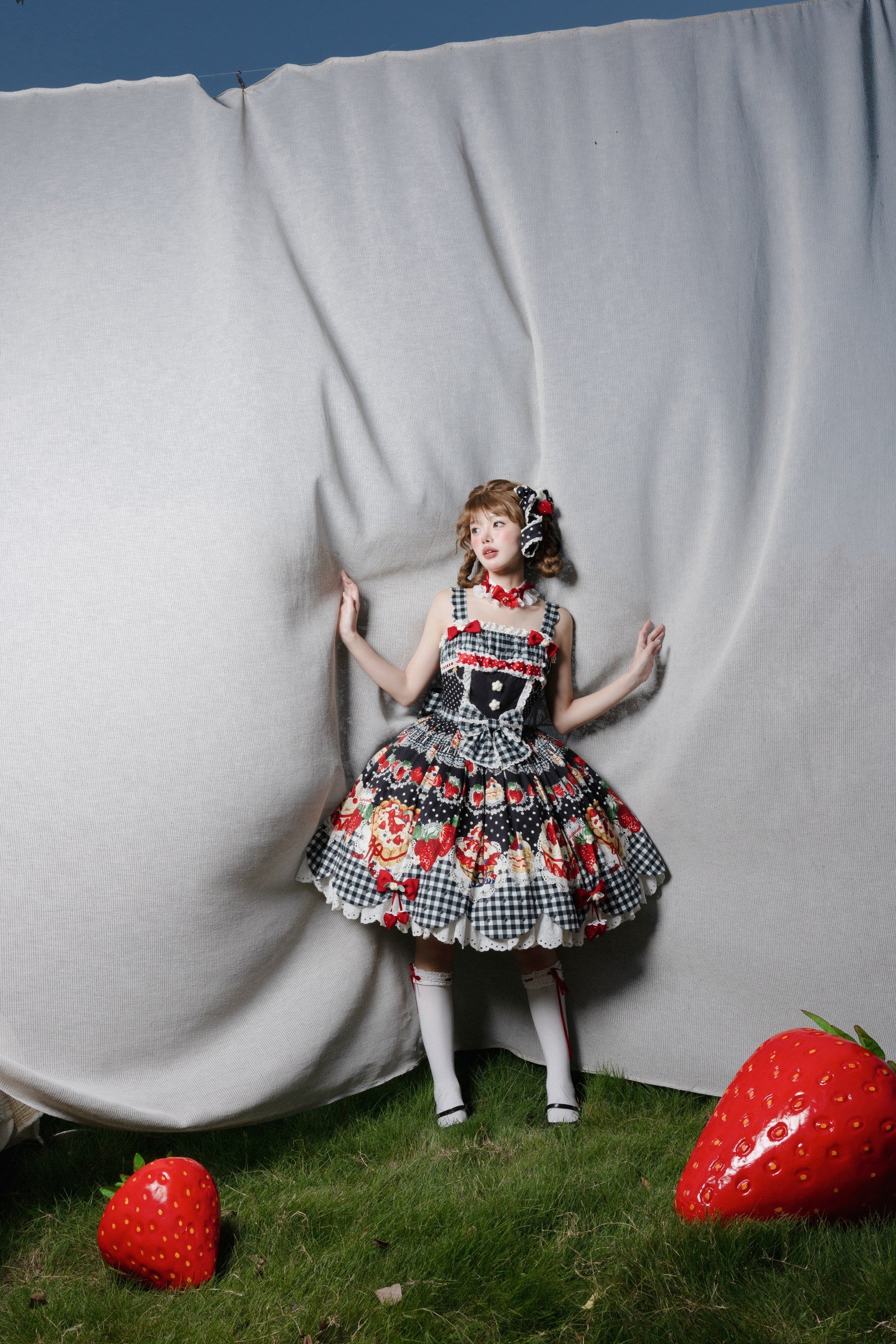 Strawberry Pictorial Jumper Skirt