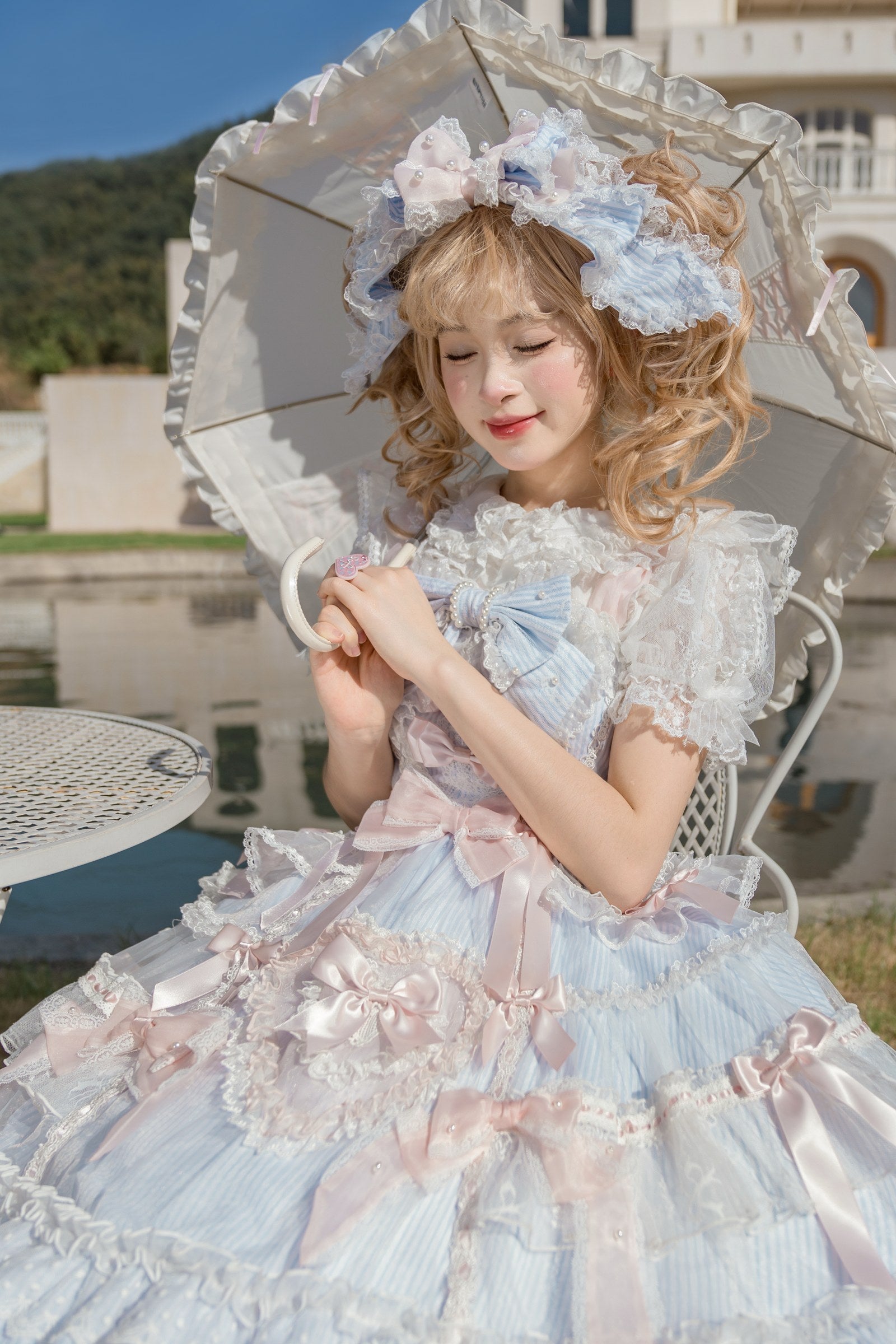 Striped Otome Heart Jumper Skirt