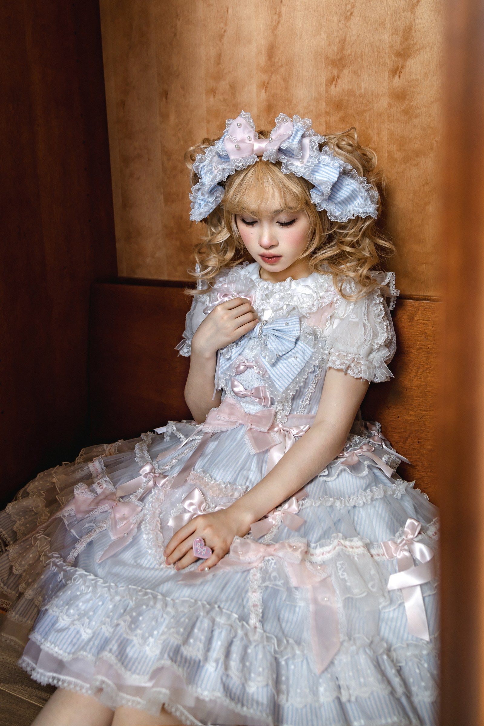 Striped Otome Heart Jumper Skirt
