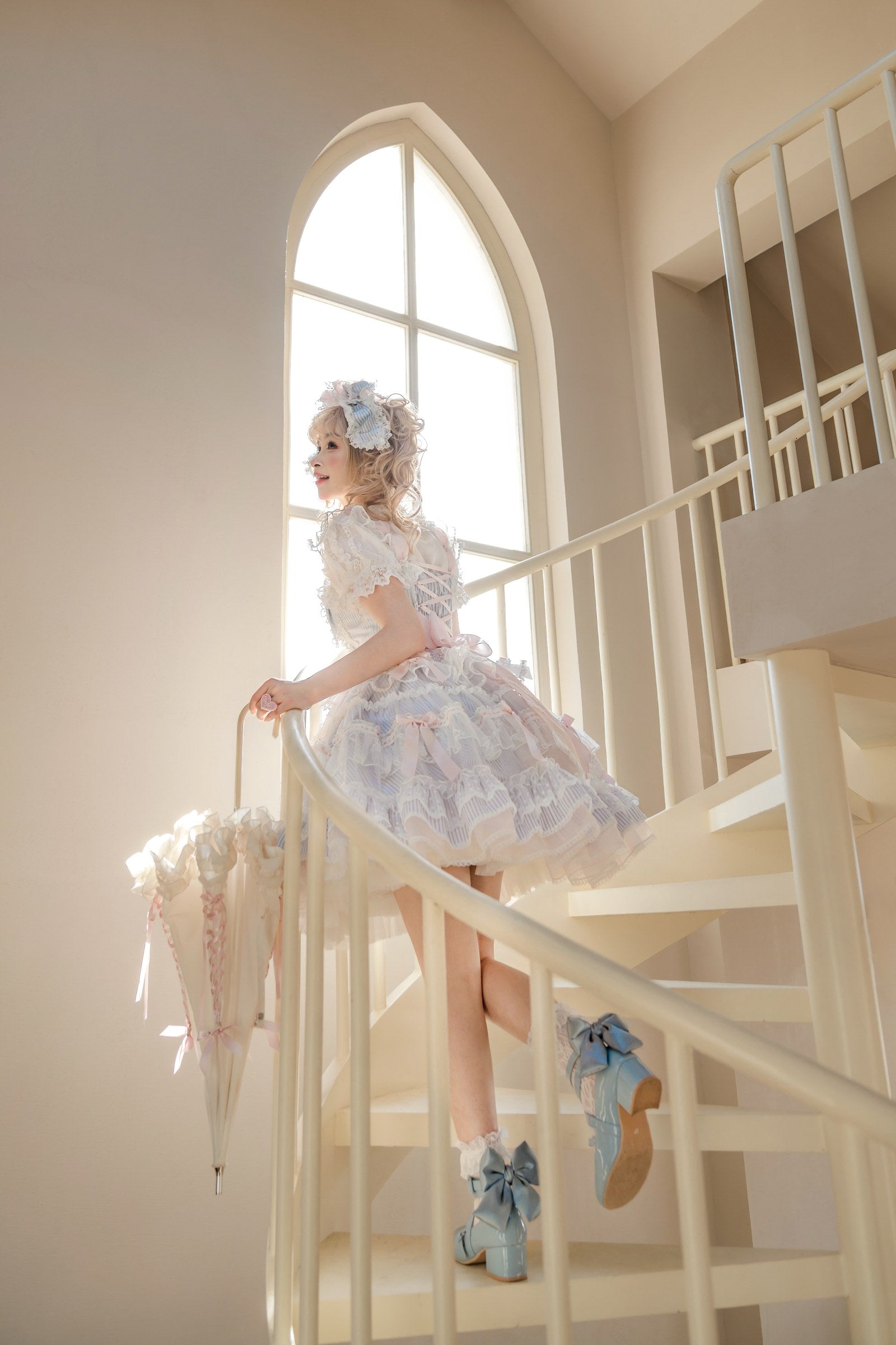 Striped Otome Heart Jumper Skirt