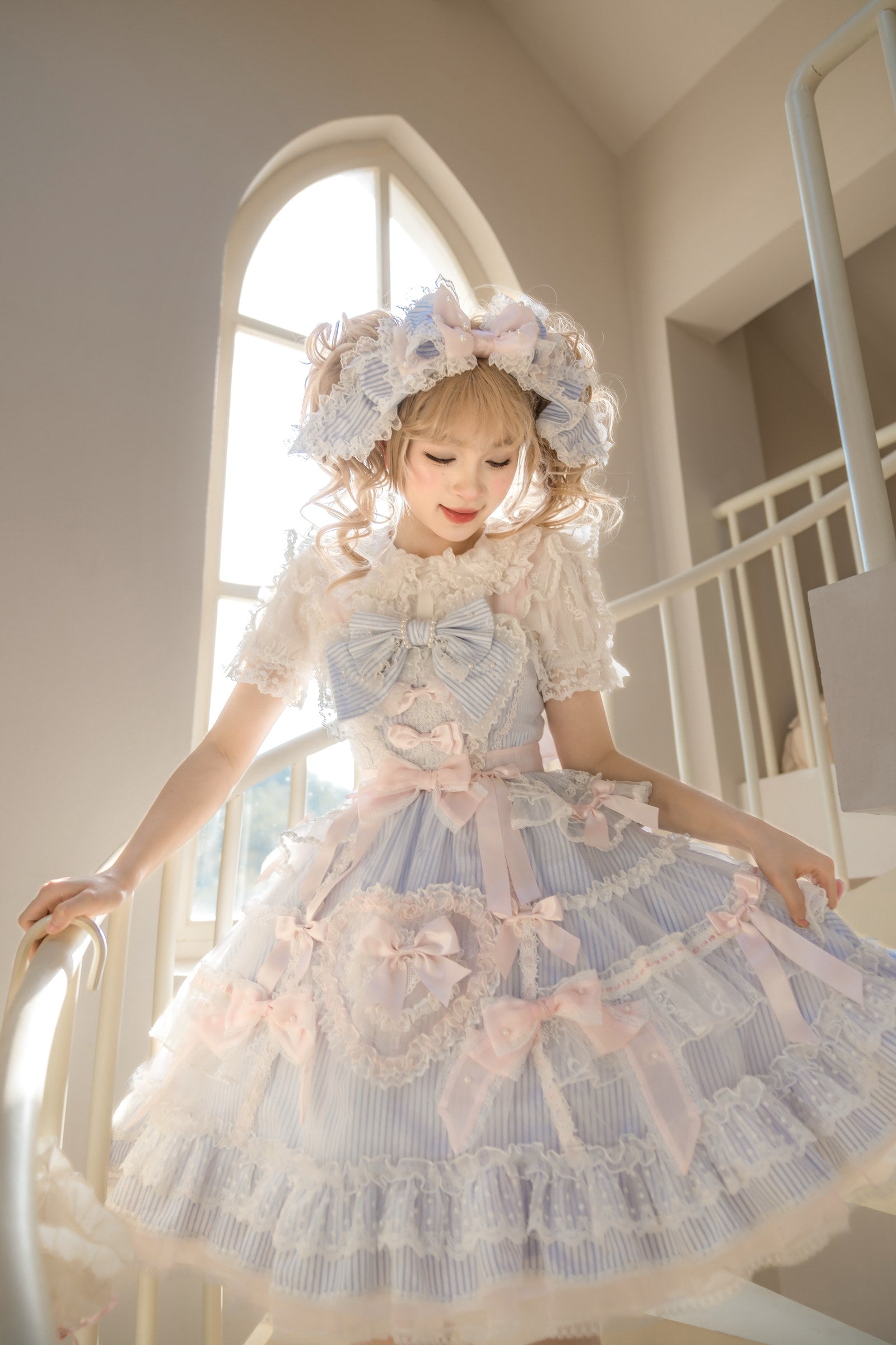Striped Otome Heart Jumper Skirt