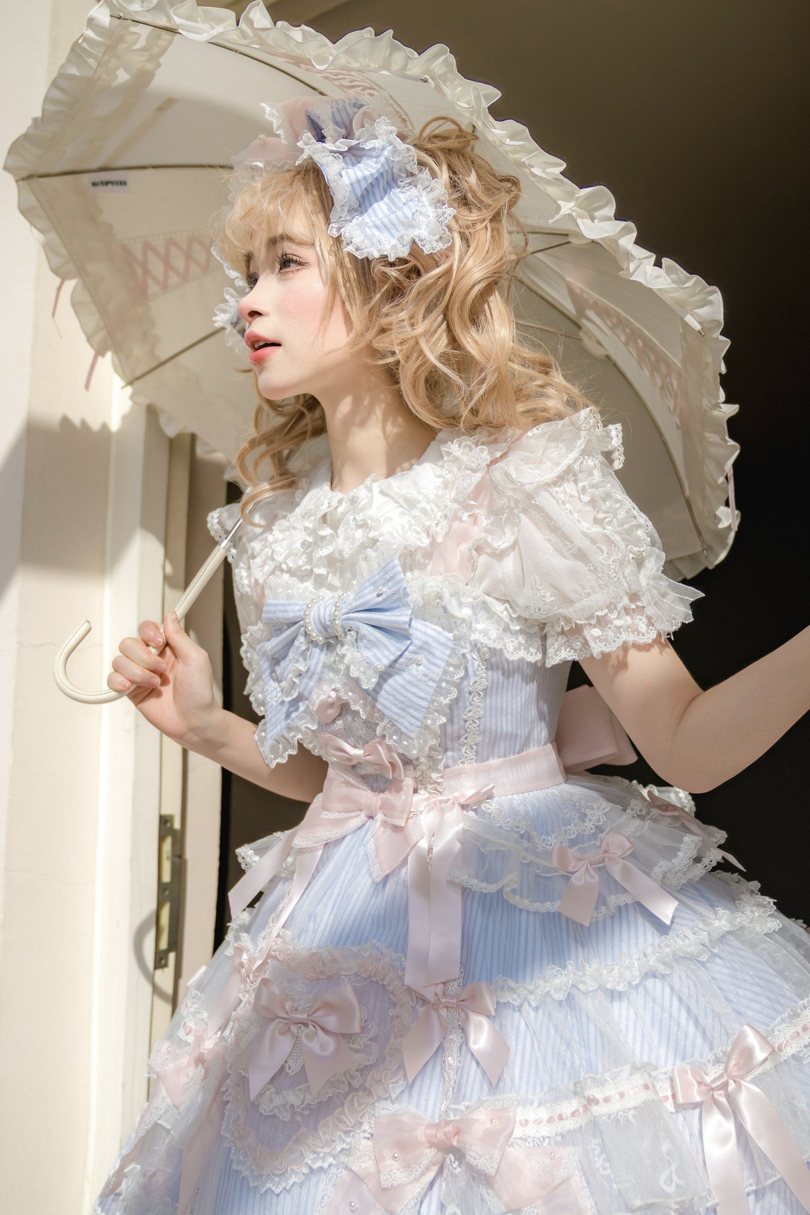 Striped Otome Heart Jumper Skirt
